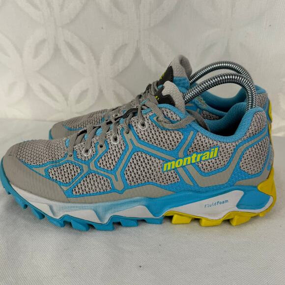 Montrail Women's Trans Alps F.K.T. Grey Blue Hiking Shoes GL2226-019 Size 8.5 - Picture 5 of 11